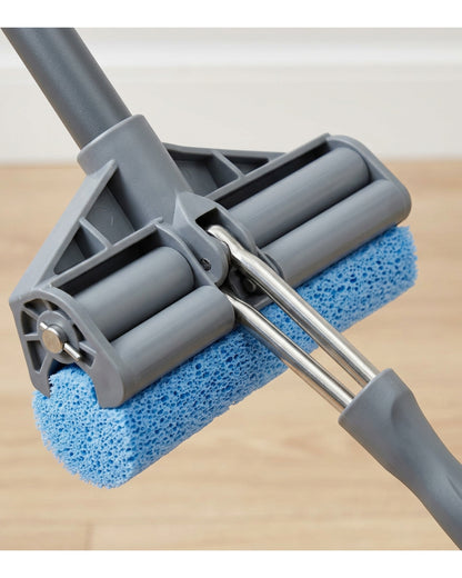 Rglvx Double Roller PVA Sponge Mop with Pull Lever Graphite Blue - Detail view