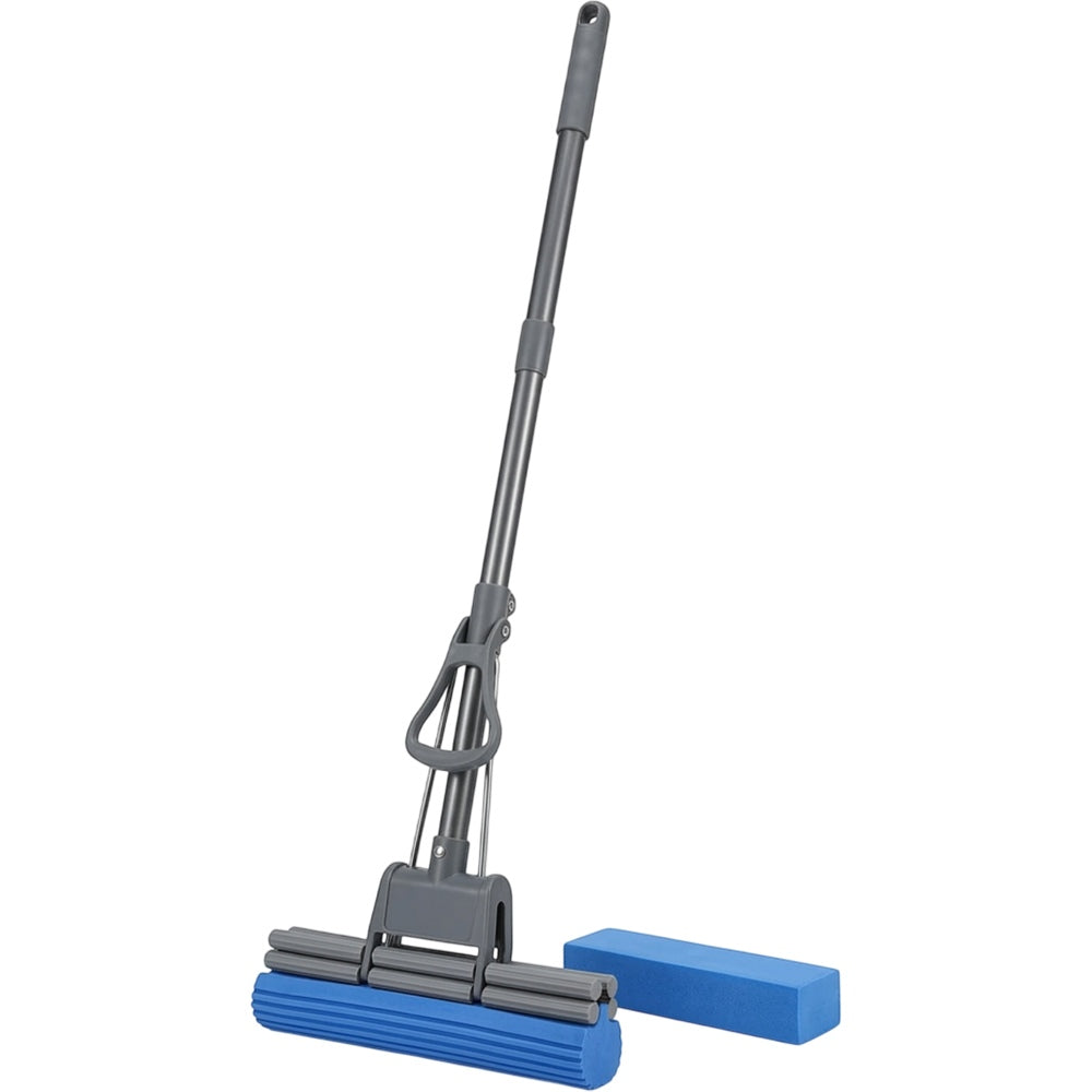 Rglvx Double Roller PVA Sponge Mop with Pull Lever Graphite Blue - Product view