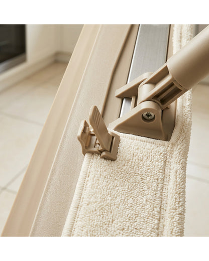 Rglvx Wide Silicone Squeegee Mop with Microfiber Sleeve Sand Cream - Detail view