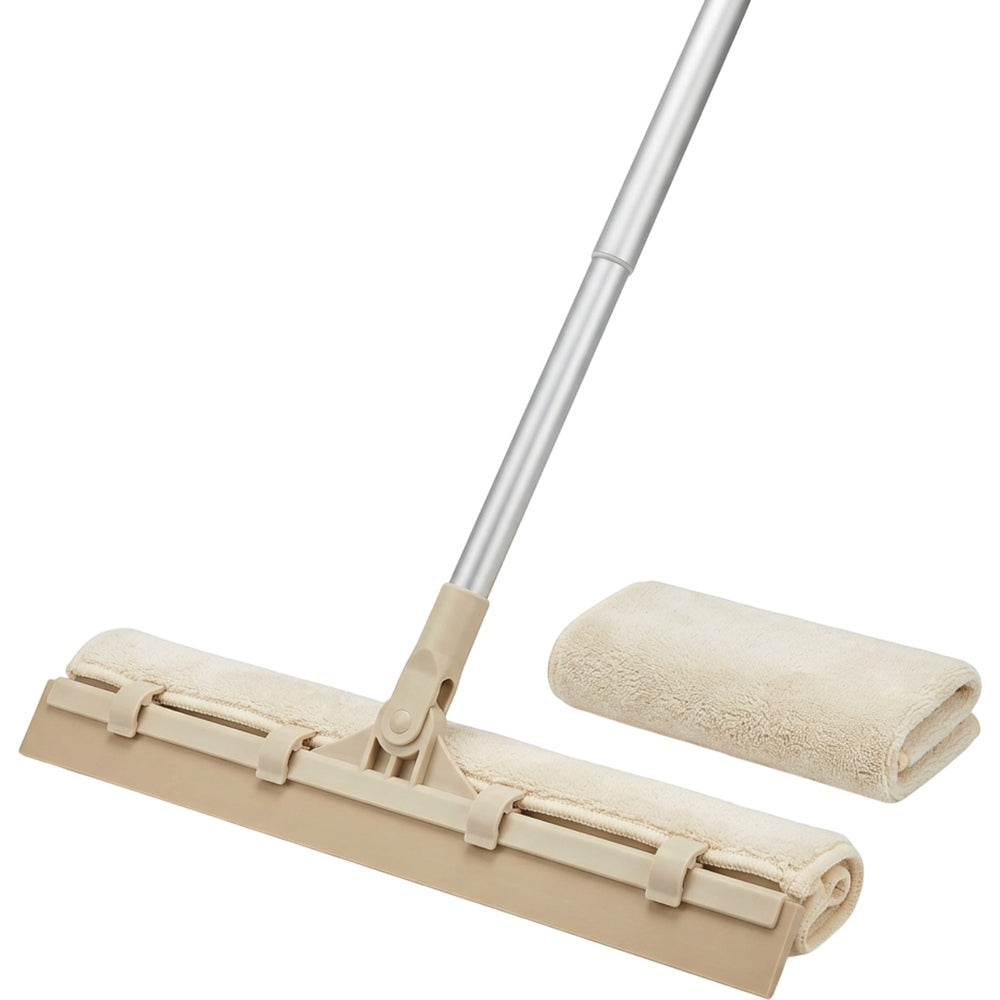 Rglvx Wide Silicone Squeegee Mop with Microfiber Sleeve Sand Cream - Product view